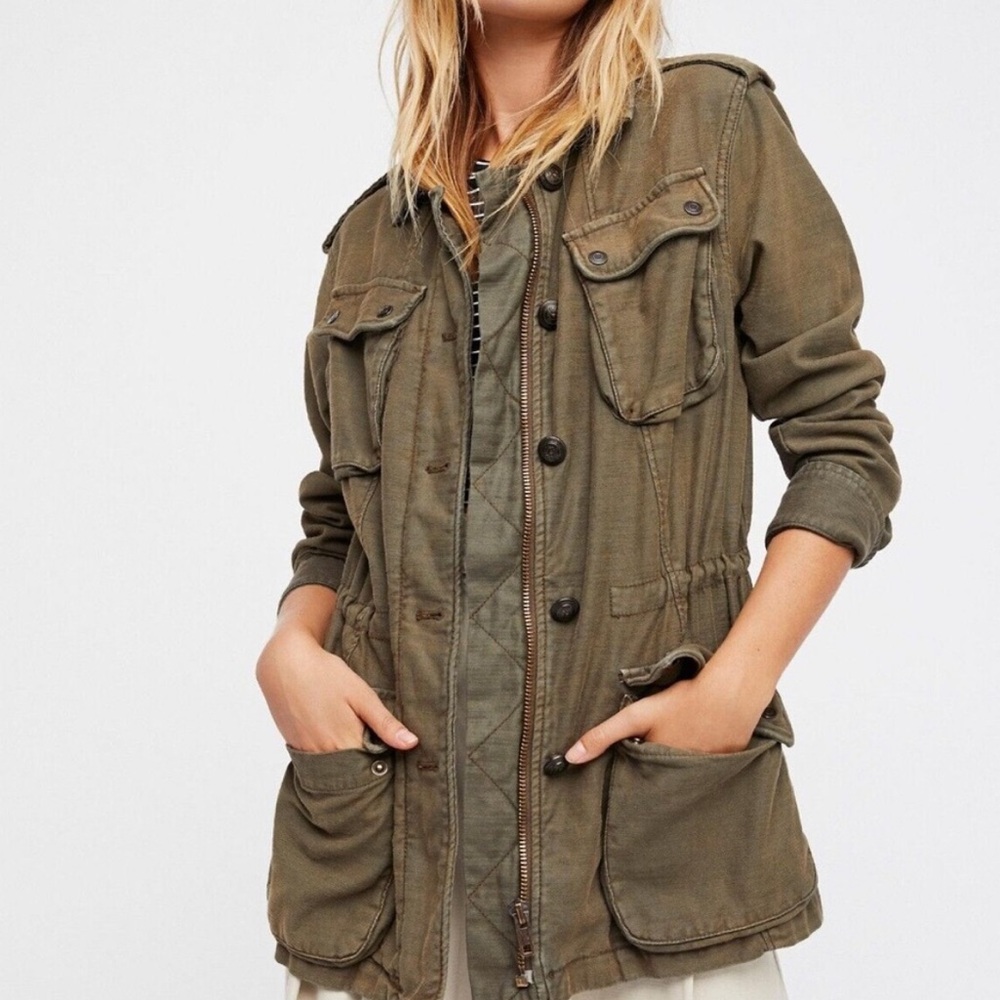 Free people jacket olive green size x-small not your brothers surplus jacket